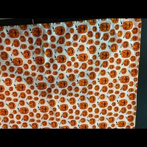 Halloween pumpkin themed table cloth 80” by 60”